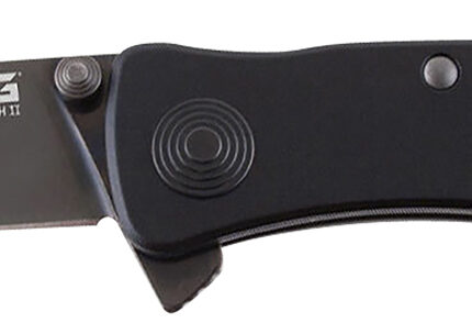 S.O.G SOGTWI12CP Twitch II 2.65" Folding Plain Black Hardcased TiCN AUS-8A SS Blade Black Anodized Aluminum Handle Includes Pocket Clip