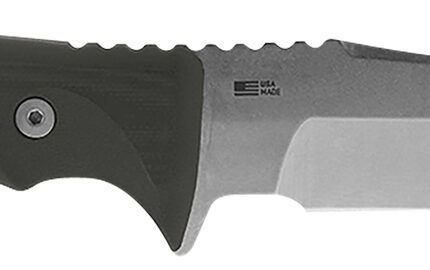 S.O.G SOG-UF1001-B Pillar  5" Fixed Clip Point Plain Stonewashed S35VN SS Blade Black Canvas Micarta Handle Includes Sheath