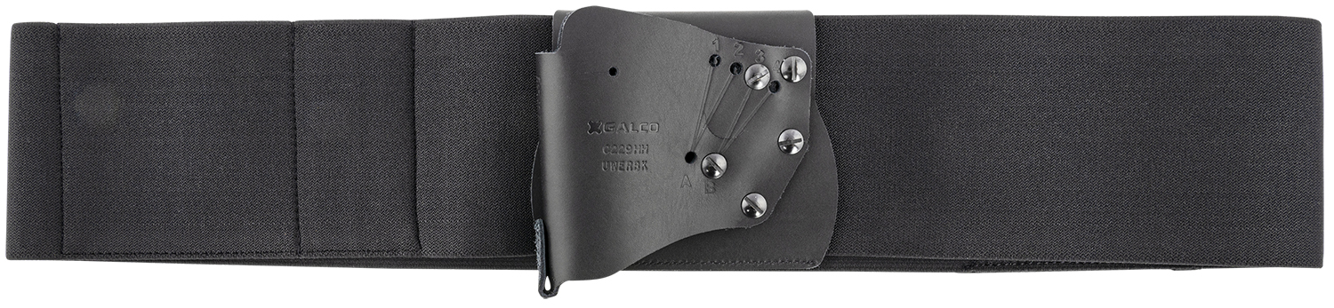 Galco UWERBKXL UnderWraps Elite Black XL Leather/Nylon Handgun