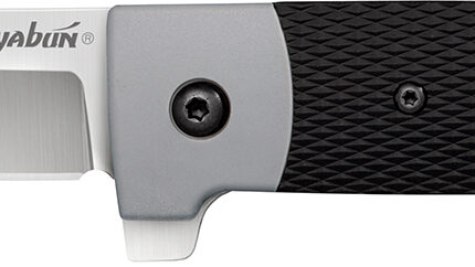 Cold Steel CS-26T Oyabun  3.50" Folding Plain 4034 Stainless Steel Blade/ Griv-Ex Black GRN w/TPR Inlay Handle