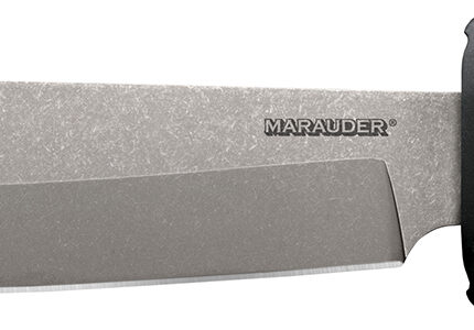 Cold Steel CS39LSWBA Marauder 9" Fixed Bowie Plain Stone Washed AUS-8A SS Blade/Black Kray-Ex Handle Includes Sheath
