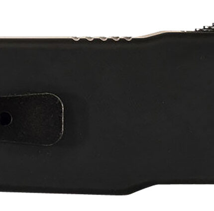 Templar Knife LABR321 Premium LW  Large 3.50" OTF Drop Point Plain Black Oxide Stonewashed D2 Steel Blade, 5.25" Black Aluminum Handle