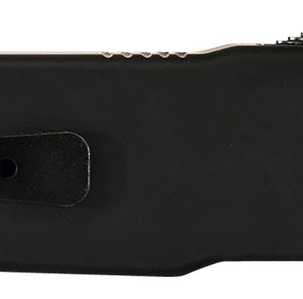 Templar Knife MABR321 Premium LW  Slim 3.16" OTF Drop Point Plain Black Oxide Stonewashed D2 Steel Blade, 4.93" Black Aluminum Handle