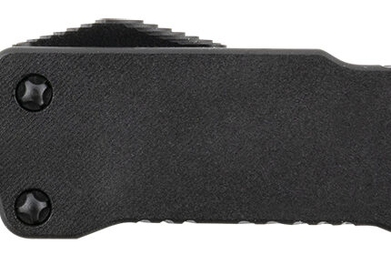 Templar Knife CABR221 Premium LW Micro 1.85" OTF Tanto Plain Black Oxide Stonewashed D2 Steel Blade, 3.50" Black Aluminum Handle, California Legal