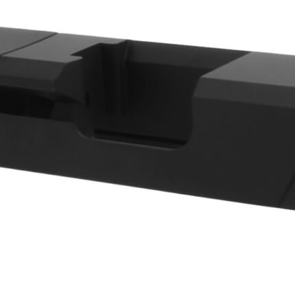 TacFire Replacement Slide 9mm Luger Graphite Black Cerakote Stainless Steel with Optics Cut & Slide Ports for Glock 26 Gen3