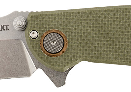 CRKT 2471 Butte  3.36" Folding Plain Stonewashed D2 Steel Blade/OD Green G10 Handle Includes Pocket Clip