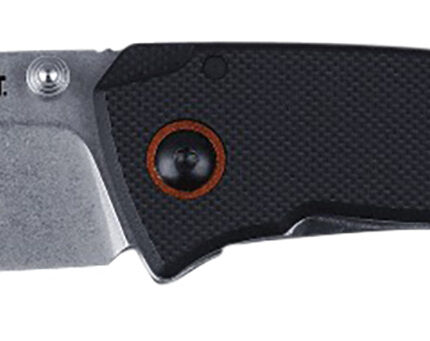 CRKT 2522 Tuna  Compact 2.73" Plain Stonewashed 8Cr13MoV SS Blade, Black G10/SS Handle, Includes Pocket Clip