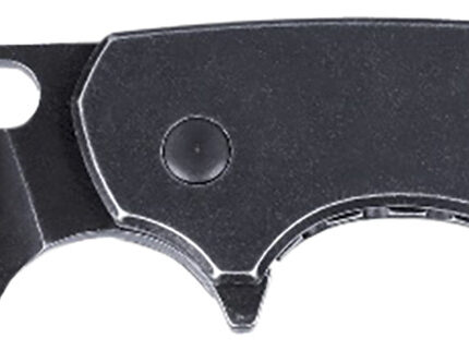 CRKT 5315KS Pilar  Large 2.67" Folding Plain Black Stonewashed 8Cr13MoV SS Blade/Black Stainless Steel Handle Includes Pocket Clip
