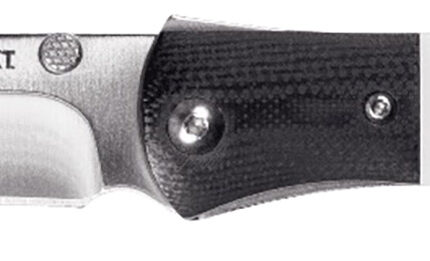 CRKT M4-02M M4-02M  3.25" Plain Satin 8Cr13MoV SS Blade Black/White Resin Infused Fiber w/G10 Bolster Handle Includes Pocket Clip