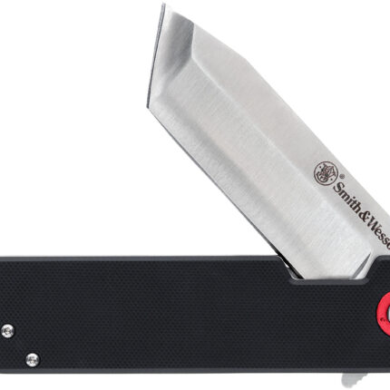 Smith & Wesson Knives 1193144 Big Benji  3.50" Folding Plain Stainless Steel Blade 4.25" Black