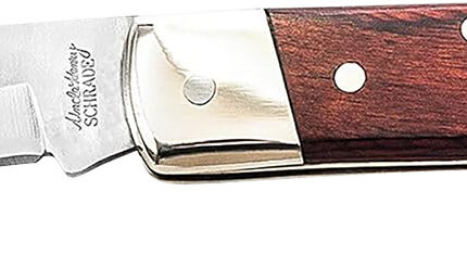 Uncle Henry LB5CP LB5 Smokey II Folding Clip Point Plain Stainless Steel Blade 3.70" Wood Handle Includes Sheath