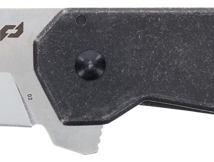 Schrade 1136251 Slyte  3" Folding Plain Satin D2 Steel Blade 4.50" Dark Stonewash Stainless Steel Handle