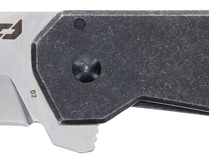 Schrade 1182277 Slyte Compact 2.40" Folding Plain Satin D2 Steel Blade 3.50" Dark Stonewash Stainless Steel Handle