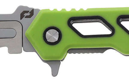 Schrade 1197645 Isolate Enrage 7 2.60" Folding Scalpel Plain Satin 420A Steel Blade, 4.25" Green Non-Slip Carbon Fiber Handle, Includes Blade Removal Tool/Case/Sheath/
