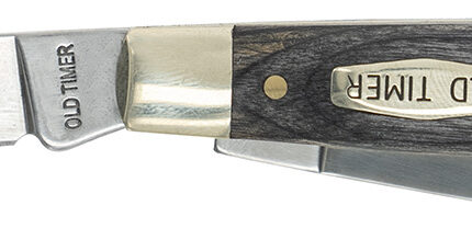 Old Timer 1149100 Heritage Series Middleman 340T 2" 1.70" 2.40" Folding Clip Point/Pen/Sheepsfoot D2 Steel Blade, 3.70" Gray Wood Laminate Handle