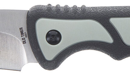 Old Timer 1137135 Trail Boss  3.70" Fixed Drop Point Plain Stainless Steel Blade 5.25" TPE Handle Includes Sheath
