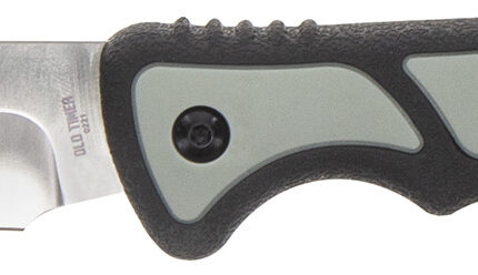 Old Timer 1137140 Trail Boss  3.70" Fixed Caper Plain Stainless Steel Blade 5.25" TPE Handle Includes Sheath