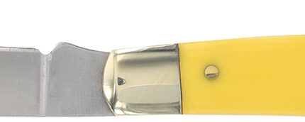 Old Timer 1180011 Gunstock Trapper 3" Plain Stainless Steel Blade Yellow