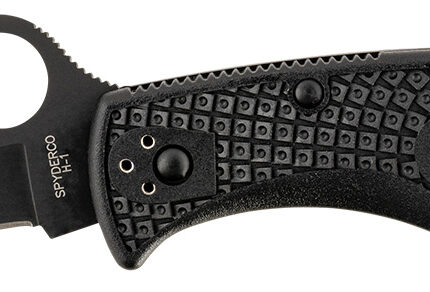 Spyderco C91PBBK2 Pacific Salt 2 3.78" Folding Drop Point Plain Black H2 Steel Blade/ Black Textured FRN Handle