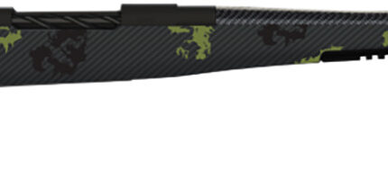 Fierce Firearms ROG300PRC24BF Carbon Rogue  Full Size 300 PRC 3+1 24" Carbon Fiber Hand Lapped/Match Grade Threaded Barrel, Black Cerakote Steel Receiver, Forest Camo Fierce Rogue Carbon Fiber Stock