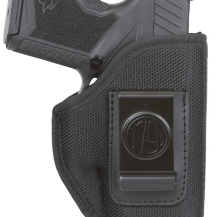 1791 Gunleather PNIWB1BLKR Premium Nylon IWB Size 01 Black Ballistic Nylon Belt Clip Right Hand