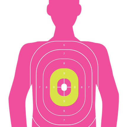 EZ-Aim 15646 In the Pink  Paper Works w/Handgun/Shotgun/Airsoft Gun/BB Guns/Pellet Gun 12 x 18 Pink 8 Pack