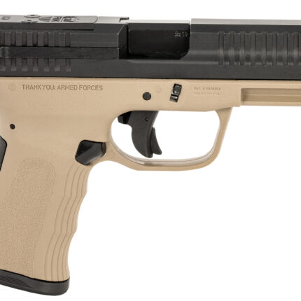 FMK FMKG49DE G3  9mm Luger 14+1 4" Stainless Steel Barrel, Black Optic Cut/Serrated Carbon Steel Slide Flat Dark Earth Polymer Frame w/Picatinny Rail, Black Backstrap Grip