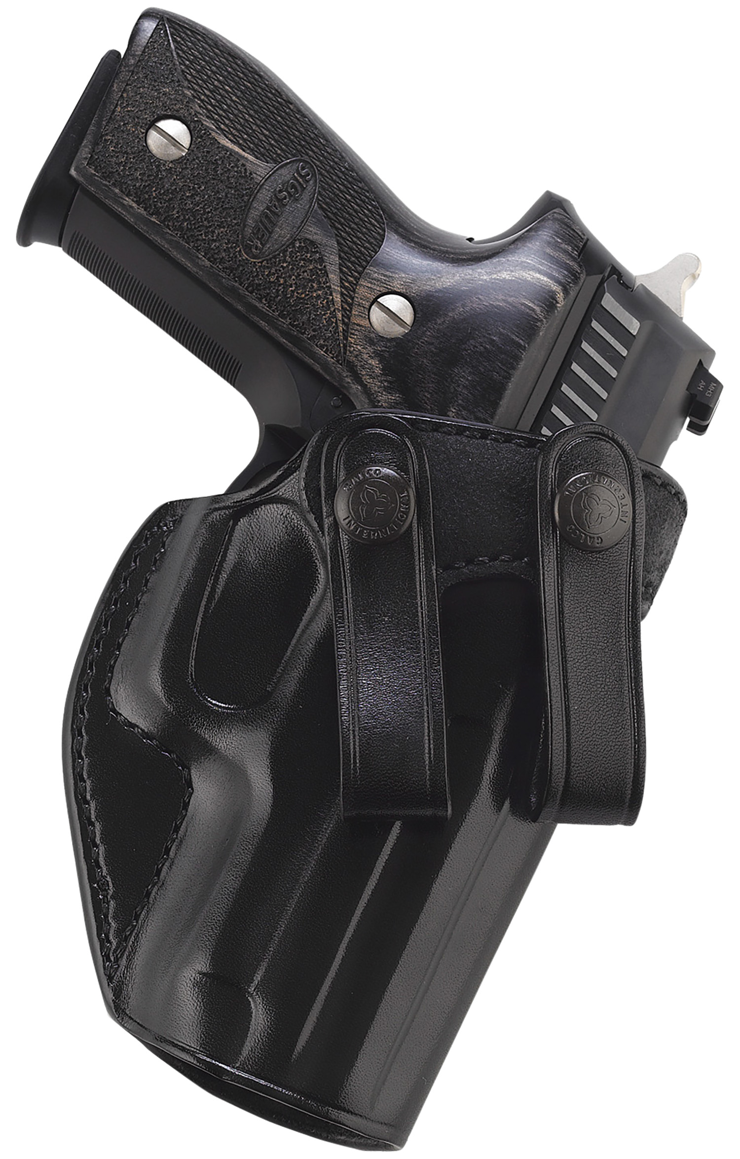 Galco SUM270B Summer Comfort IWB Black Leather Belt Loop Fits Browning Hi-Power/Springfield SA-35/Girsan MC P35/Match Right Hand