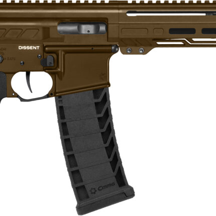 CMMG 94A6867MB Dissent MK4 9mm Luger 33+1 6.50", Midnight Bronze Rec, Picatinny Brace Adapter, 5.50" M-LOK Handguard, Left Side Charging Handle, Zeroed Linear Comp, Zeroed Drop-In Single Stage Trigger