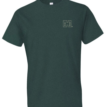 Hornady Gear 31793 Double Rocker Olive Heather, Cotton/Polyester/Rayon, Short Sleeve Semi-Fitted, Large