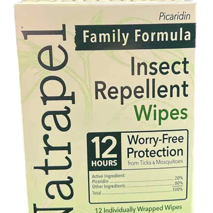 Natrapel 00066095 Repellent Wipes Repels Ticks & Biting Insects Effective Up to 12 hrs 12/Box