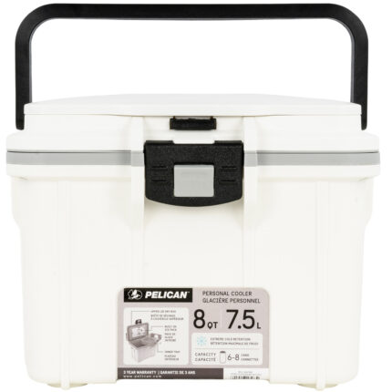 PELICAN 8Q-1-WHTGRY 8QT ELITE COOLER WHT/GRY