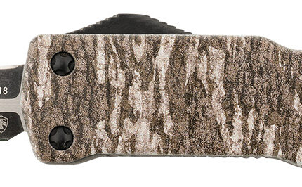 Templar Knife MAMOB121 Premium LW Slim 3.16" OTF Dagger Plain Black Oxide Stonewashed Powder Coated D2 Steel Blade, 4.93" Mossy Oak Bottomland Aged Aluminum Handle