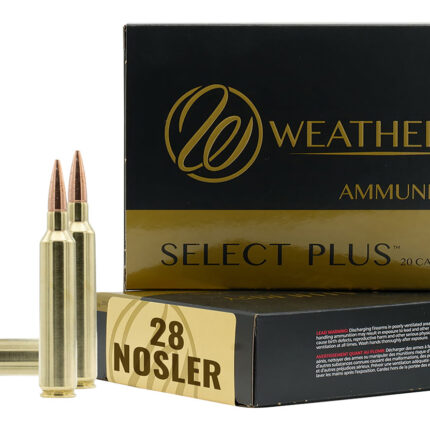 Weatherby F28NOS150SCO Select Plus 28Nosler 150gr Swift Scirocco 20 Per Box/10 Case