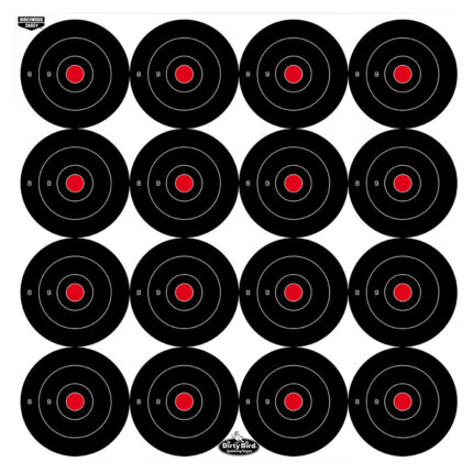 Birchwood Casey 35309 Dirty Bird  3" Bullseye Tagboard Hanging Black/White 12 PK