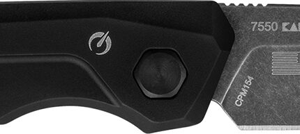 Kershaw 7550 Launch 11 Automatic 2.75" Folding Drop Point Plain Black Oxide Blackwash CPM 154 SS Blade, Black Anodized Aluminum Handle, Includes Pocket Clip