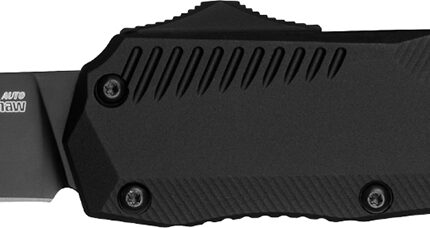 Kershaw 9000BLK Livewire Automatic 3.30" OTF Spear Point Plain Black DLC CPM MagnaCut Steel Blade, Black Anodized Aluminum Handle, Includes Pocket Clip