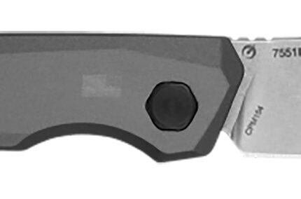 Kershaw 7551 Launch 18 Automatic 2.79" Folding Spear Point Plain Stonewashed CPM 154 SS Blade, Gray Anodized w/Black Oxide Hardware Aluminum Handle, Includes Pocket Clip