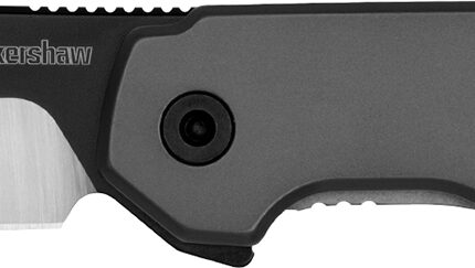 Kershaw 1411 Thermal  EDC 2.95" Folding Drop Point Plain Black Oxide w/Satin Grinds 8Cr13MoV SS Blade, Gray PVD Stainless Steel Handle, Includes Pocket Clip