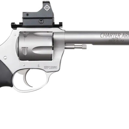 Charter Arms 74465 Mastiff Target Large Frame 44 Special 5rd 6" Stainless Steel Barrel, Cylinder & Frame, Sightmark Micro Optic, Picatinny Rail, Black Rubber Grip, Exposed Hammer