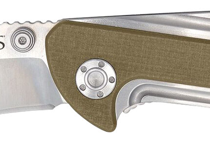 Camillus 19195 Sevens  2.75" Folding Plain Silver AUS-8 Carbonitride Titanium Blade, Desert Tan/SS G10/SS Handle