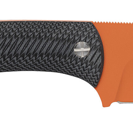 Browning 3220499B Back Country  Small 2.75" Fixed Deep Belly Skinner Plain Blaze Orange Ceramic D2 Steel Blade, Black G10 Handle