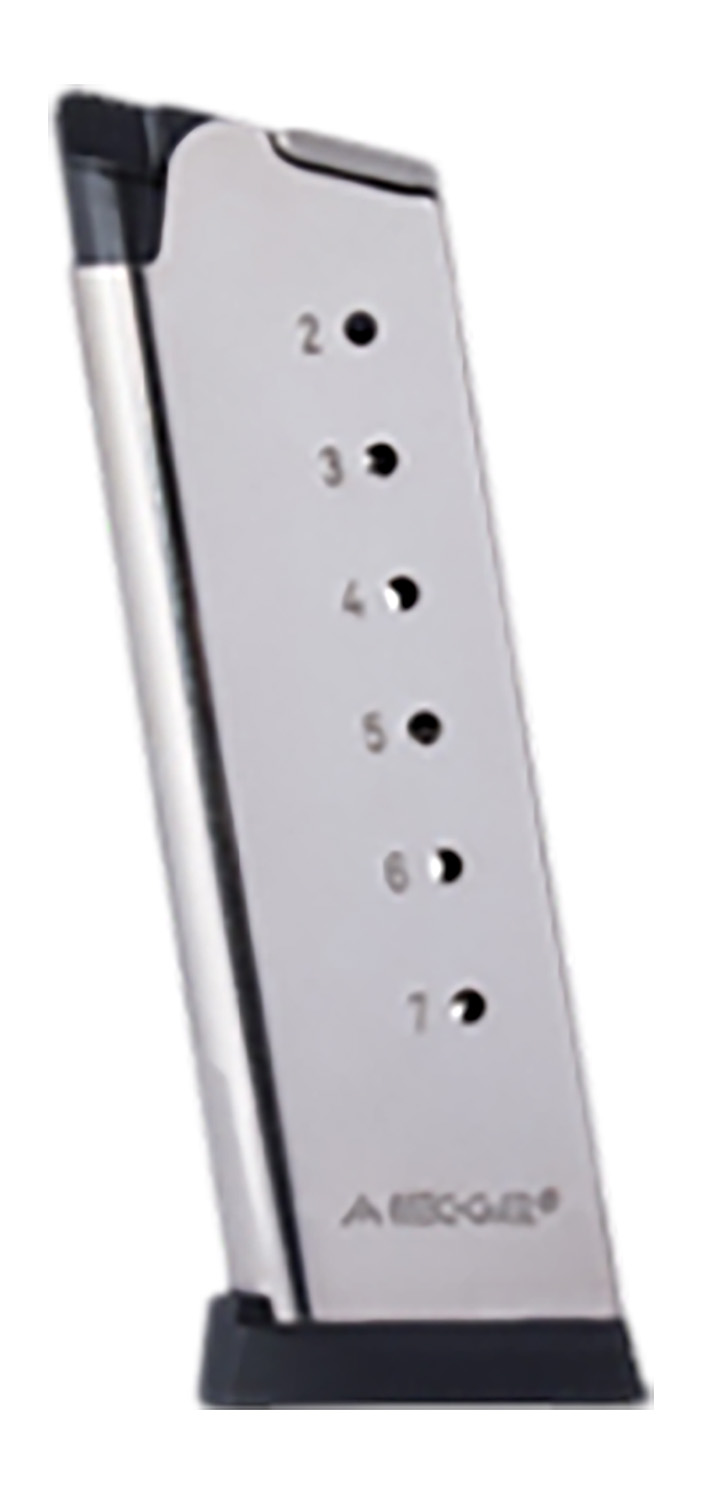 Mec-Gar MGCO4507NPF 1911 Officer 7rd 45 ACP, Nickel Carbon Steel