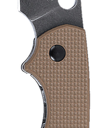 CRKT 5317B Pilar III 2.97" Folding Spear Point Plain Stonewashed D2 Steel Blade, Brown G10/SS Handle