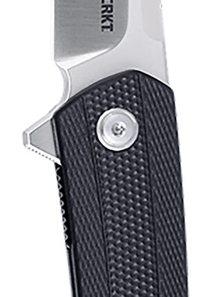 CRKT 7060 Persian  EDC 3.44" Folding Trailing Point Plain Satin D2 Steel Blade, Black Textured GRN Handle