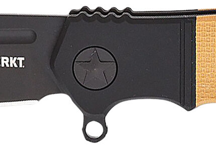 CRKT K245BKP Homefront Compact 2.91" Folding Plain Black DLC S35VN SS Blade, Black/Tan G10 Handle