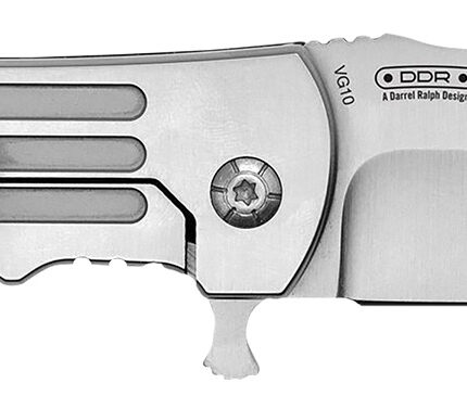 Camillus 19643 Dominator II 3" Folding Drop Point Plain Titanium Bonded 420 Stainless Steel Blade, Silver Carbon Fiber/SS Handle