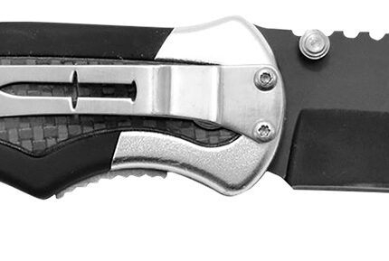 Camillus 19079 Chameleon  3.50" Folding Drop Point Plain Black Carbonitride Titanium AUS-8A SS Blade, Carbon Fiber/Aluminum Handle