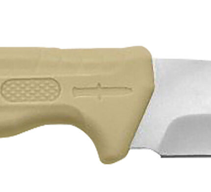 Camillus 19156 Roto  4" Fixed Drop Point/Gut Hook Plain Satin 420 Steel Titanium Bonded Blade, Tan PP/TPR Handle