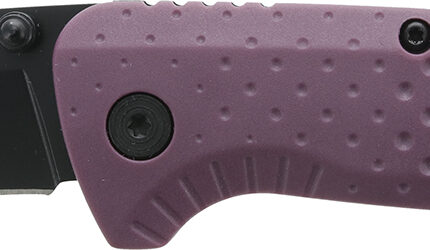 S.O.G SOG13110443 Adventure LB 3.50" Folding Drop Point Plain Black TiNi 5Cr15MoV Blade, Dark Purple Textured GRN Handle